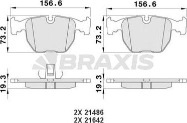 Braxis AA0110 - Гальмівні колодки, дискові гальма autocars.com.ua