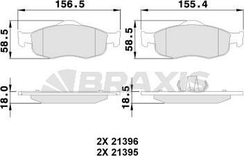 Braxis AA0112 - Гальмівні колодки, дискові гальма autocars.com.ua