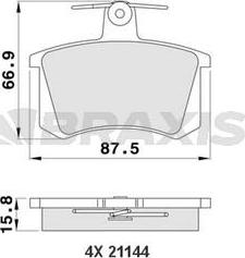 Braxis AA0117 - Гальмівні колодки, дискові гальма autocars.com.ua