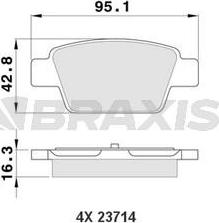 Braxis AA0154 - Тормозные колодки, дисковые, комплект autodnr.net