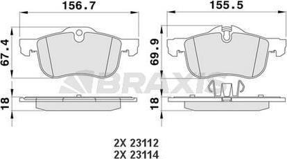 Braxis AA0173 - Тормозные колодки, дисковые, комплект autodnr.net