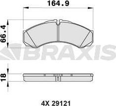 Braxis AA0195 - Гальмівні колодки, дискові гальма autocars.com.ua