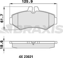 Braxis AA0206 - Гальмівні колодки, дискові гальма autocars.com.ua