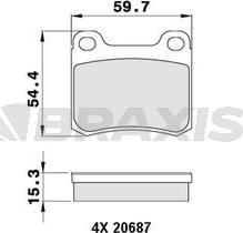 Braxis AA0218 - Гальмівні колодки, дискові гальма autocars.com.ua