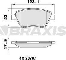 Braxis AA0246 - Гальмівні колодки, дискові гальма autocars.com.ua