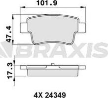 Braxis AA0256 - Гальмівні колодки, дискові гальма autocars.com.ua