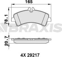 Braxis AA0257 - Тормозные колодки, дисковые, комплект autodnr.net