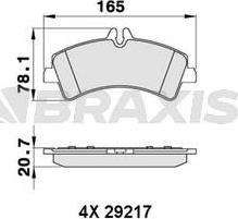 Braxis AA0257 - Гальмівні колодки, дискові гальма autocars.com.ua