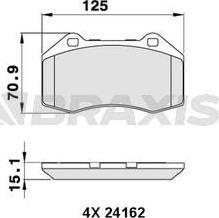 Braxis AA0288 - Гальмівні колодки, дискові гальма autocars.com.ua