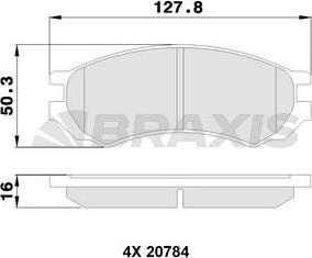 Lemförder WVA 20784 180 - Гальмівні колодки, дискові гальма autocars.com.ua