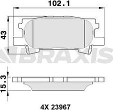 Braxis AA0329 - Гальмівні колодки, дискові гальма autocars.com.ua