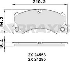 Braxis AA0342 - Гальмівні колодки, дискові гальма autocars.com.ua