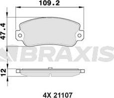 Braxis AA0352 - Гальмівні колодки, дискові гальма autocars.com.ua