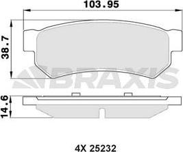 Braxis AA0357 - Тормозные колодки, дисковые, комплект autodnr.net