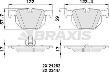 Braxis AA0388 - Гальмівні колодки, дискові гальма autocars.com.ua