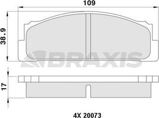 Braxis AA0401 - Гальмівні колодки, дискові гальма autocars.com.ua
