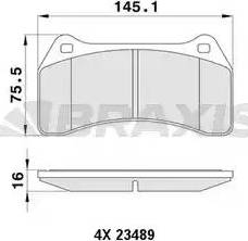 Textar 23489 163 0 5 T4202 - Тормозные колодки, дисковые, комплект autodnr.net