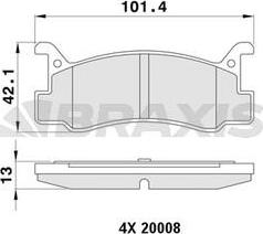 Braxis AA0426 - Гальмівні колодки, дискові гальма autocars.com.ua