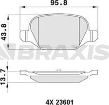 Braxis AA0431 - Гальмівні колодки, дискові гальма autocars.com.ua