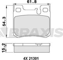 Braxis AA0471 - Тормозные колодки, дисковые, комплект autodnr.net