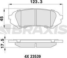 Braxis AA0482 - Гальмівні колодки, дискові гальма autocars.com.ua