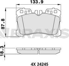 Braxis AA0489 - Гальмівні колодки, дискові гальма autocars.com.ua