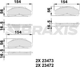 Braxis AA0502 - Тормозные колодки, дисковые, комплект autodnr.net