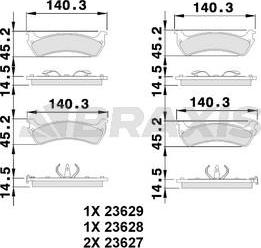 Braxis AA0503 - Гальмівні колодки, дискові гальма autocars.com.ua