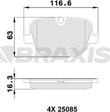 Braxis AA0510 - Гальмівні колодки, дискові гальма autocars.com.ua