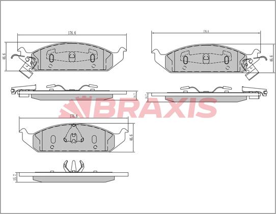 Braxis AA0689 - Гальмівні колодки, дискові гальма autocars.com.ua