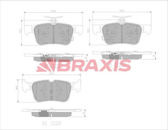 Braxis AA0705 - Гальмівні колодки, дискові гальма autocars.com.ua