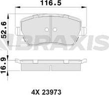 Braxis AB0006 - Тормозные колодки, дисковые, комплект autodnr.net