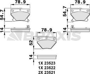 Braxis AB0085 - Тормозные колодки, дисковые, комплект autodnr.net