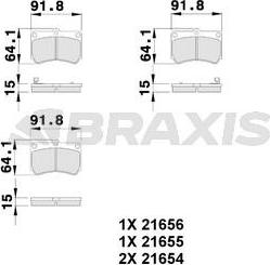 Braxis AB0105 - Тормозные колодки, дисковые, комплект autodnr.net