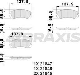 Braxis AB0212 - Гальмівні колодки, дискові гальма autocars.com.ua