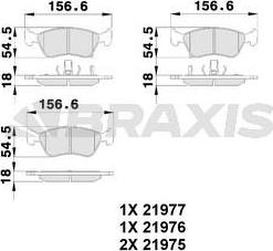 Braxis AB0230 - Гальмівні колодки, дискові гальма autocars.com.ua