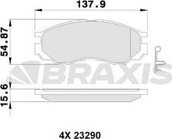 Braxis AB0245 - Тормозные колодки, дисковые, комплект autodnr.net