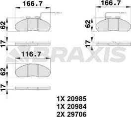 Braxis AB0247 - Тормозные колодки, дисковые, комплект autodnr.net