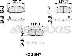 Braxis AB0339 - Гальмівні колодки, дискові гальма autocars.com.ua