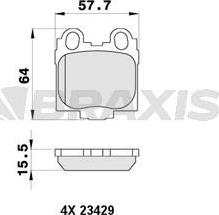 Braxis AB0399 - Тормозные колодки, дисковые, комплект autodnr.net