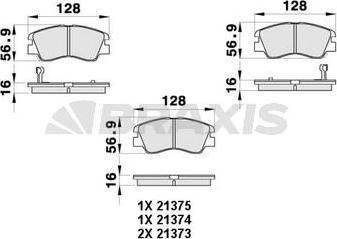 Braxis AB0430 - Гальмівні колодки, дискові гальма autocars.com.ua