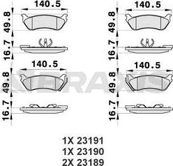 Braxis AB0473 - Гальмівні колодки, дискові гальма autocars.com.ua