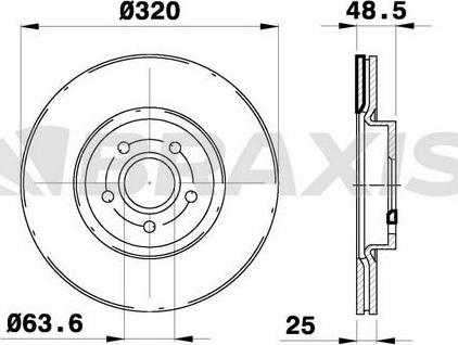 Braxis AD0272 - Гальмівний диск autocars.com.ua