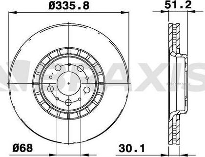 Braxis AD0972 - Гальмівний диск autocars.com.ua