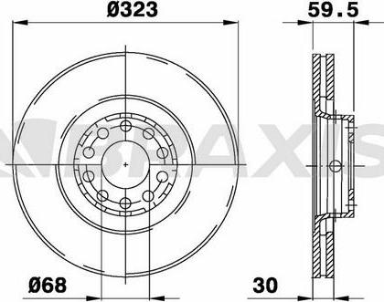 Braxis AD1046 - Гальмівний диск autocars.com.ua