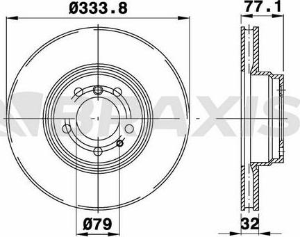 Braxis AD1066 - Гальмівний диск autocars.com.ua