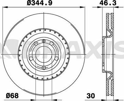 Braxis AD1068 - Гальмівний диск autocars.com.ua