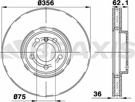 Braxis AD1088 - Гальмівний диск autocars.com.ua