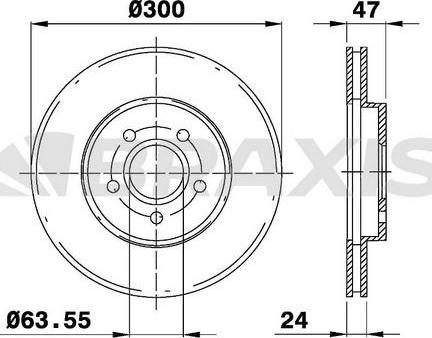 Braxis AE0049 - Гальмівний диск autocars.com.ua