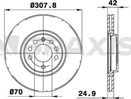 Braxis AE0062 - Гальмівний диск autocars.com.ua